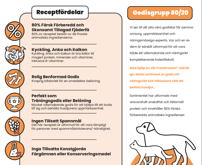 Nordskogs - Godis med 80% Fjäderfä 70g